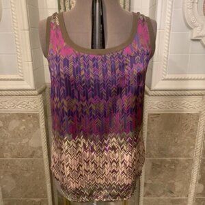 A. N. A. Size Large. Tank Shell Top. Ribbed neck and armseye. Chevron. B84.